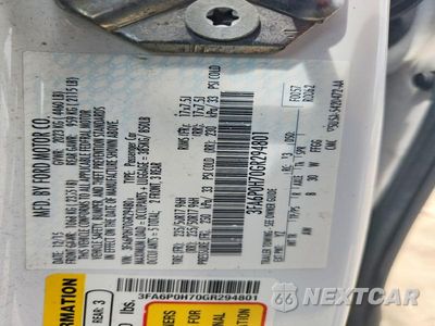 Zdjęcie 12 z 12 samochodu: 2016 FORD FUSION SE VIN:3FA6P0H70GR294801 - miniatura