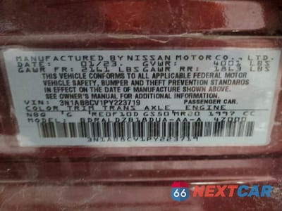 Zdjęcie 13 z 13 samochodu: 2023 NISSAN SENTRA SV VIN:3N1AB8CV1PY223719 - miniatura