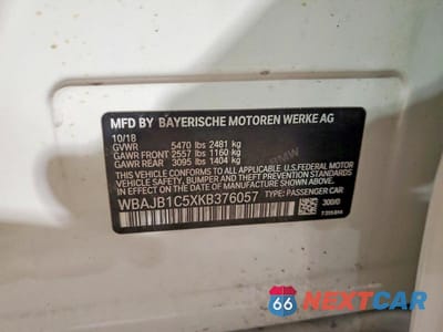 Zdjęcie 12 z 12 samochodu: 2019 BMW 530XE VIN:WBAJB1C5XKB376057 - miniatura