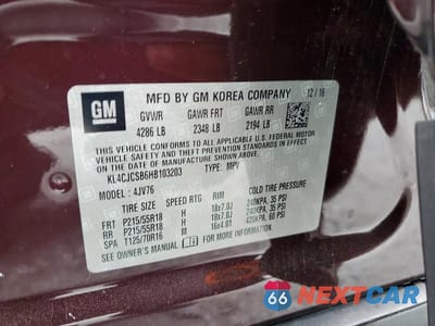 Zdjęcie 13 z 13 samochodu: 2017 BUICK ENCORE ESSENCE VIN:KL4CJCSB6HB103203 - miniatura