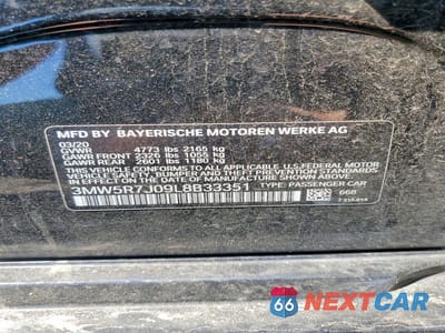 Zdjęcie 12 z 12 samochodu: 2020 BMW 330XI VIN:3MW5R7J09L8B33351 - miniatura