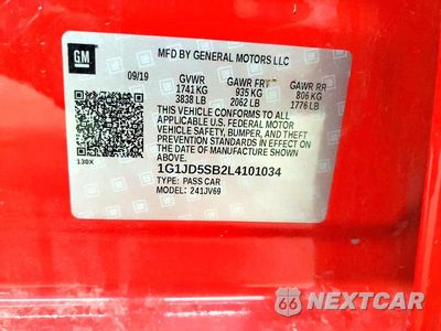 Zdjęcie 12 z 12 samochodu: 2020 CHEVROLET SONIC LT VIN:1G1JD5SB2L4101034 - miniatura