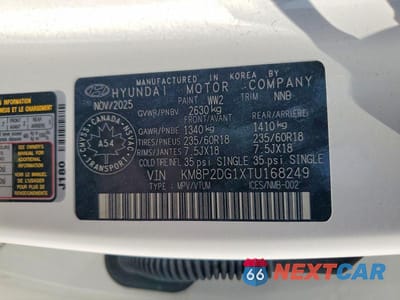 Zdjęcie 14 z 14 samochodu: 2026 HYUNDAI SANTA FE PREFERRED VIN:KM8P2DG1XTU168249 - miniatura