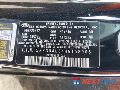 Zdjęcie 13 z 13 samochodu: 2017 KIA OPTIMA EX VIN:5XXGU4L34HG158965 - miniatura
