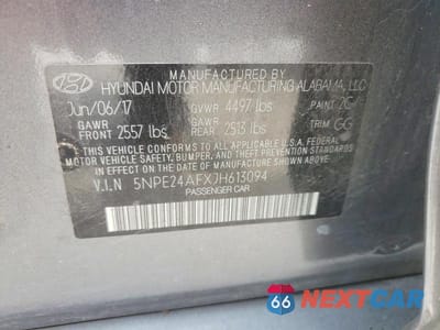 Zdjęcie 13 z 13 samochodu: 2018 HYUNDAI SONATA SE VIN:5NPE24AFXJH613094 - miniatura