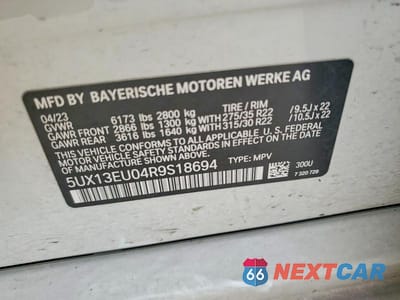 Zdjęcie 14 z 14 samochodu: 2024 BMW X5 SDRIVE 40I VIN:5UX13EU04R9S18694 - miniatura