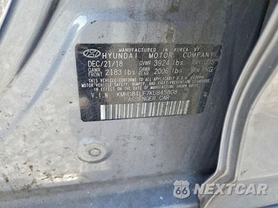 Zdjęcie 12 z 12 samochodu: 2019 HYUNDAI ELANTRA VIN:KMHD84LF7KU845808 - miniatura