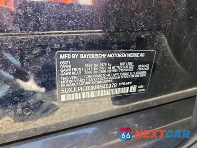 Zdjęcie 13 z 13 samochodu: 2021 BMW X5 M50I VIN:5UXJU4C03M9H40978 - miniatura