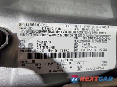 Zdjęcie 12 z 12 samochodu: 2016 FORD FOCUS SE VIN:1FADP3F26GL299810 - miniatura