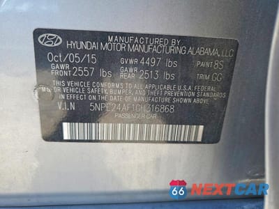 Zdjęcie 12 z 12 samochodu: 2016 HYUNDAI SONATA SE VIN:5NPE24AF1GH316868 - miniatura