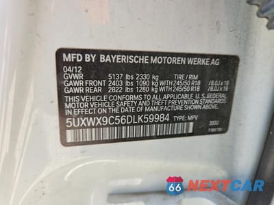 Zdjęcie 13 z 13 samochodu: 2013 BMW X3 XDRIVE28I VIN:5UXWX9C56DLK59984 - miniatura