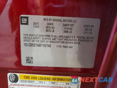 Zdjęcie 12 z 12 samochodu: 2010 CHEVROLET MALIBU 2LT VIN:1G1ZD5E74AF156743 - miniatura