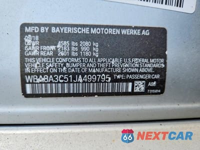 Zdjęcie 12 z 12 samochodu: 2018 BMW 320 XI VIN:WBA8A3C51JA499795 - miniatura