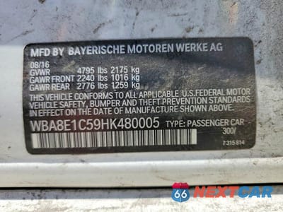 Zdjęcie 12 z 12 samochodu: 2017 BMW 330E VIN:WBA8E1C59HK480005 - miniatura