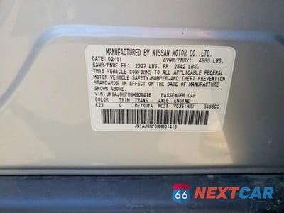 Zdjęcie 13 z 13 samochodu: 2011 INFINITI EX35 BASE VIN:JN1AJ0HP0BM801416 - miniatura