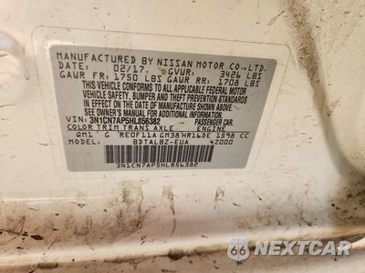 Zdjęcie 12 z 12 samochodu: 2017 NISSAN VERSA 1.6 S VIN:3N1CN7AP5HL856382 - miniatura