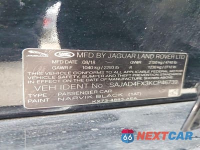 Zdjęcie 12 z 12 samochodu: 2019 JAGUAR XE PREMIUM VIN:SAJAD4FX3KCP46739 - miniatura