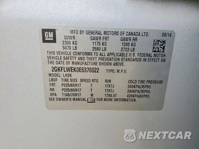 Zdjęcie 12 z 12 samochodu: 2014 GMC TERRAIN SLE VIN:2GKFLWEK0E6376022 - miniatura