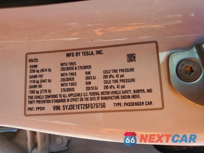 Zdjęcie 13 z 13 samochodu: 2025 TESLA MODEL 3 VIN:5YJ3E1ET2SF079750 - miniatura