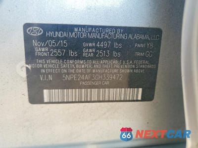Zdjęcie 12 z 12 samochodu: 2016 HYUNDAI SONATA SE VIN:5NPE24AF3GH339472 - miniatura