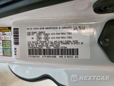 Zdjęcie 12 z 12 samochodu: 2022 TOYOTA TACOMA SR VIN:3TYRX5GN5NT062293 - miniatura