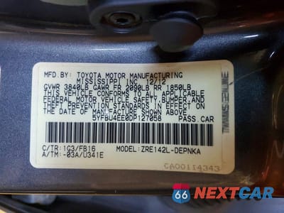 Zdjęcie 13 z 13 samochodu: 2013 TOYOTA COROLLA LE VIN:5YFBU4EE0DP127058 - miniatura