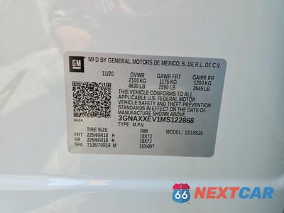 Zdjęcie 13 z 13 samochodu: 2021 CHEVROLET EQUINOX PREMIER VIN:3GNAXXEV1MS122868 - miniatura