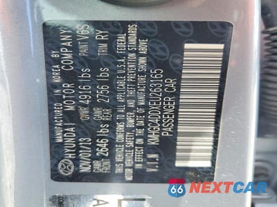 Zdjęcie 13 z 13 samochodu: 2014 HYUNDAI GENESIS 3.8L VIN:KMHGC4DDXEU263165 - miniatura