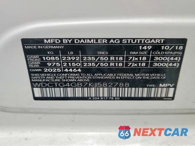 Zdjęcie 13 z 13 samochodu: 2019 MERCEDES-BENZ GLA 250 4MATIC VIN:WDCTG4GB7KJ582788 - miniatura