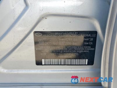 Zdjęcie 12 z 12 samochodu: 2012 HYUNDAI SONATA GLS VIN:5NPEB4ACXCH452206 - miniatura
