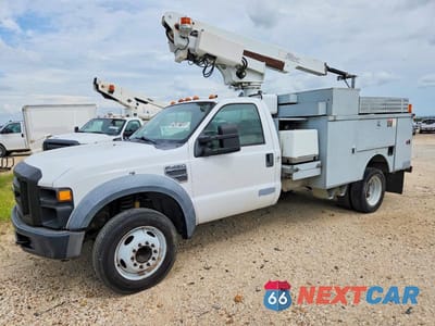 Drugie zdjęcie samochodu z przodu: 2008 FORD F450 SUPER DUTY BUCKET TRUCK VIN:1FD4F46Y68EB26703 - miniatura