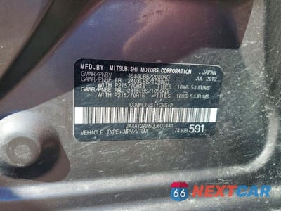 Zdjęcie 12 z 12 samochodu: 2013 MITSUBISHI OUTLANDER ES VIN:JA4AT2AW5DU601441 - miniatura