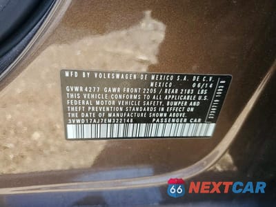 Zdjęcie 12 z 12 samochodu: 2014 VOLKSWAGEN JETTA SE VIN:3VWD17AJ7EM322148 - miniatura