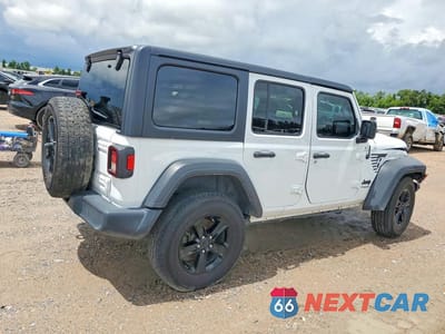 Trzecie zdjęcie samochodu z tyłu: 2021 JEEP WRANGLER UNLIMITED SPORT VIN:1C4HJXDG6MW740056 - miniatura