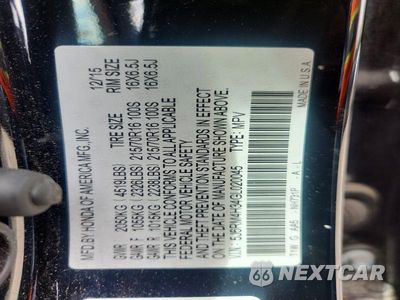 Zdjęcie 14 z 14 samochodu: 2016 HONDA CRV VIN:5J6RM4H34GL020045 - miniatura