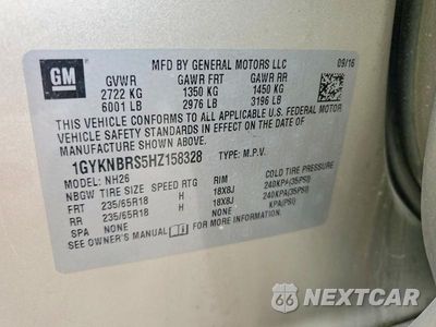 Zdjęcie 13 z 13 samochodu: 2017 CADILLAC XT5 LUXURY VIN:1GYKNBRS5HZ158328 - miniatura