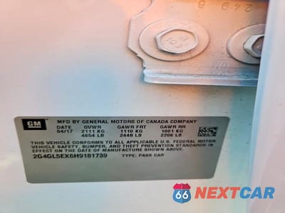 Zdjęcie 12 z 12 samochodu: 2017 BUICK REGAL SPORT TOURING VIN:2G4GL5EX6H9181739 - miniatura