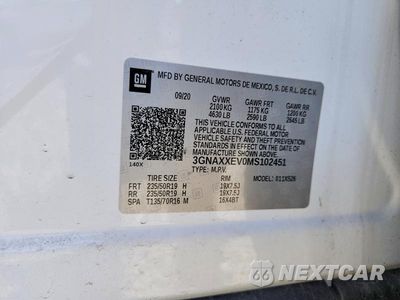 Zdjęcie 13 z 13 samochodu: 2021 CHEVROLET EQUINOX PREMIER VIN:3GNAXXEV0MS102451 - miniatura