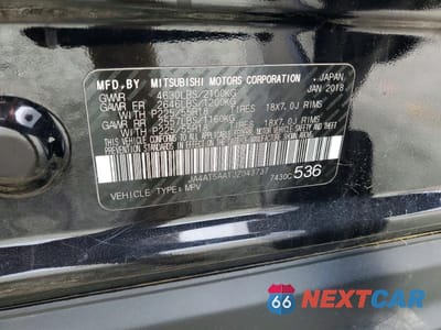Zdjęcie 14 z 14 samochodu: 2018 MITSUBISHI ECLIPSE CROSS SE VIN:JA4AT5AA1JZ043737 - miniatura