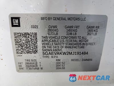 Zdjęcie 14 z 14 samochodu: 2021 BUICK ENCLAVE ESSENCE VIN:5GAEVAKW2MJ191484 - miniatura