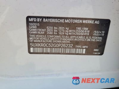 Zdjęcie 13 z 13 samochodu: 2016 BMW X5 XDRIVE35I VIN:5UXKR0C52G0P26232 - miniatura