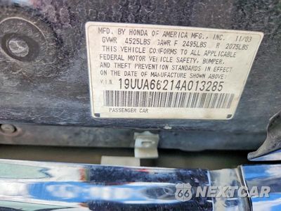 Zdjęcie 12 z 12 samochodu: 2004 ACURA TL VIN:19UUA66214A013285 - miniatura