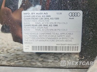 Zdjęcie 13 z 13 samochodu: 2021 AUDI SQ5 PREMIUM PLUS VIN:WA1B4AFY4M2044877 - miniatura