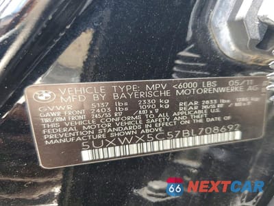 Zdjęcie 12 z 12 samochodu: 2011 BMW X3 XDRIVE28I VIN:5UXWX5C57BL708692 - miniatura