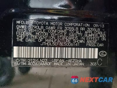 Zdjęcie 13 z 13 samochodu: 2014 LEXUS LS 460L VIN:JTHDL5EF8E5006141 - miniatura