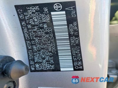 Zdjęcie 12 z 12 samochodu: 2012 TOYOTA PRIUS TWO VIN:JTDKN3DU4C5461301 - miniatura