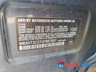 Zdjęcie 14 z 14 samochodu: 2016 BMW X1 XDRIVE28I VIN:WBXHT3C37GP887697 - miniatura