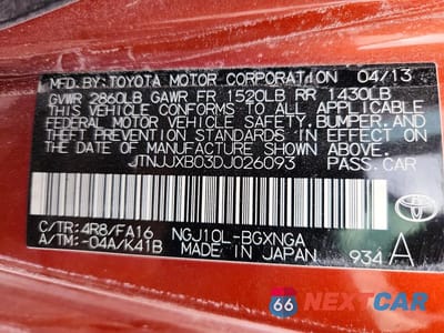 Zdjęcie 12 z 12 samochodu: 2013 SCION IQ BASE VIN:JTNJJXB03DJ026093 - miniatura
