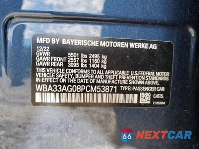 Zdjęcie 12 z 12 samochodu: 2023 BMW 530XE VIN:WBA33AG08PCM53871 - miniatura