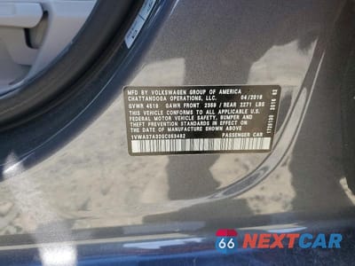 Zdjęcie 12 z 12 samochodu: 2016 VOLKSWAGEN PASSAT S VIN:1VWAS7A32GC053482 - miniatura